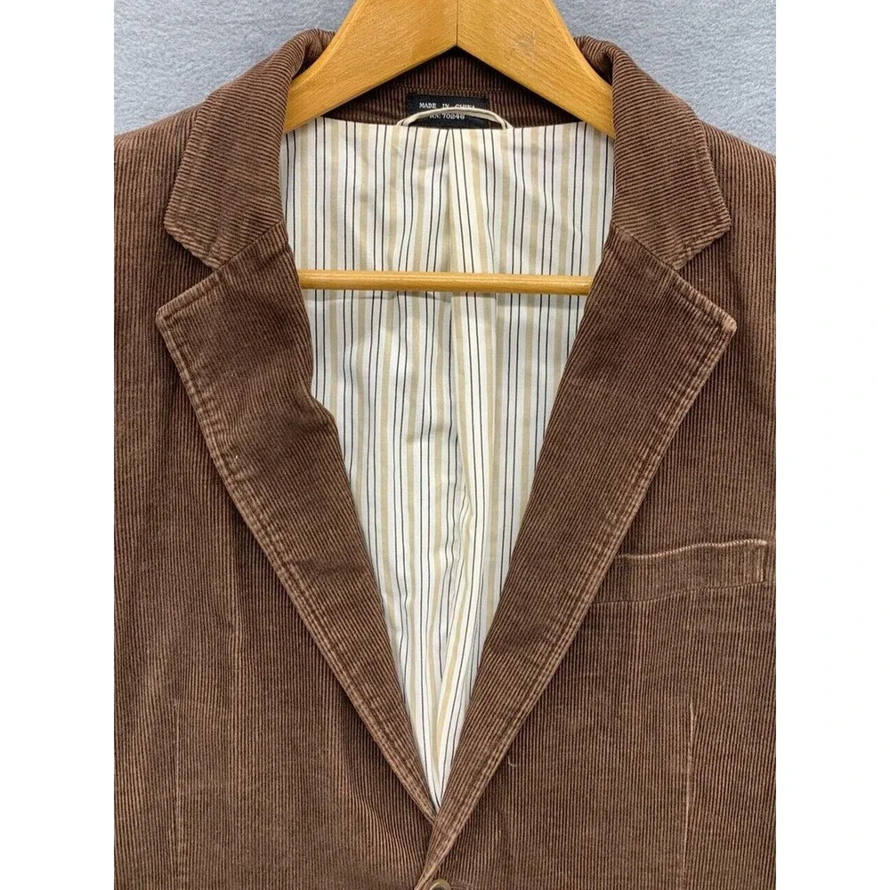 Consensus Sportswear Blazer Mens Size X-Large Brown Corduroy Two Button Notch